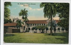 St Andrew's Priory School Honolulu Hawaii 1910c postcard