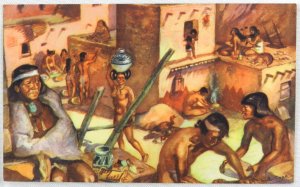 Classic Pueblo No. 5 in Prehistoric Series Mesa Verde Painting Vintage Postcard