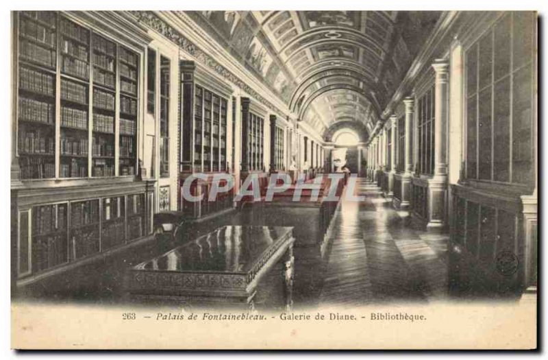 Old Postcard Library Palace of Fontainebleau Diane Gallery