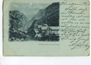 258088 NORWAY Stalheims Hotel Naerodalen 1900 y RPPC to RUSSIA