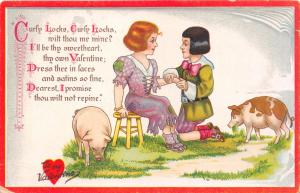 PETER PETER PUMPKIN EATER~WOMAN INSIDE~TUCK NURSERY LOVERS VALENTINE POSTCARD