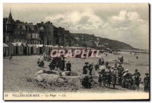 Old Postcard Villers Sur Mer Beach