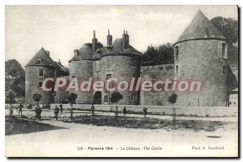 Old Postcard Peronne 1914 Chateau