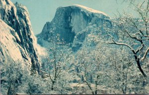 California Yosemite National Park Half Dome In The Winter