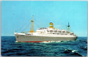 Holland America Line S.S. Ryndam Transportation Passenger Ship, Vintage Postcard