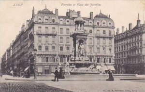 France Lyon La fontaine et la Place des Jacobins 1904