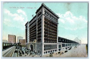 1911 La Salle St. Depot Exterior Building Chicago Illinois IL Vintage Postcard