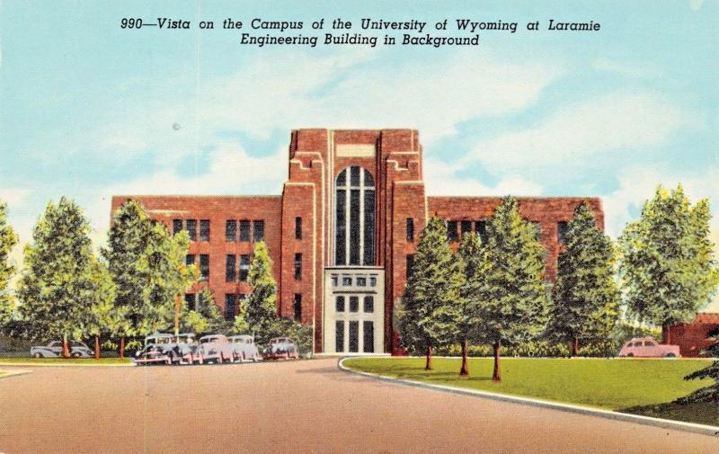 LARAMIE UNIVERSITY WYOMING~HOYT HALL + ENGINEERING BLDG-LOT OF 2 POSTCARDS