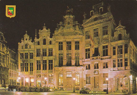 Belgium Brussels Market Place by Night
