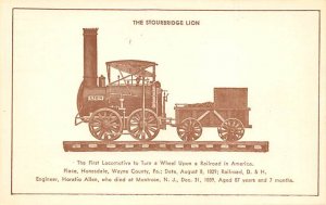 Stourbridge Lion Honesdale Pennsylvania Railroad, Train Postcard