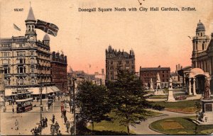 Northern Ireland Belfast Donegall Square With City Hall Gardens