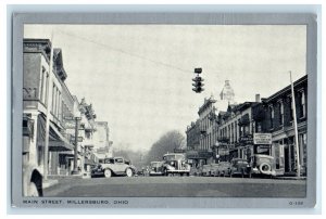 c1930's Main Street View Cars Millersburg Ohio OH Unposted Vintage Postcard