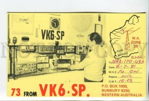 462897 1981 year Australia Bunbury radio amateur with equipment radio QSL card