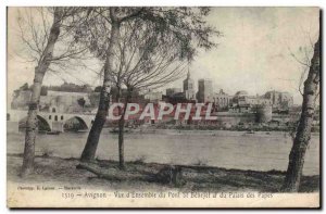 Old Postcard Avignon View D & # 39Ensemble Du Pont St Benezet and the Palais ...