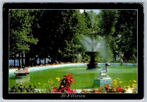 Parc Sacre Coeur, Saint Felicien Quebec, 1985 Postcard Klussendorf Slogan Cancel