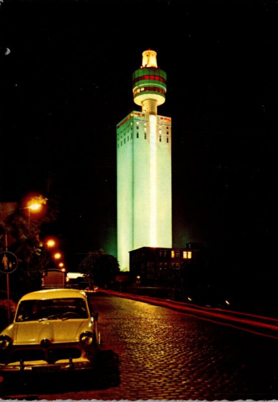 Germany Frankfurt am Main Henninger Tower At Night