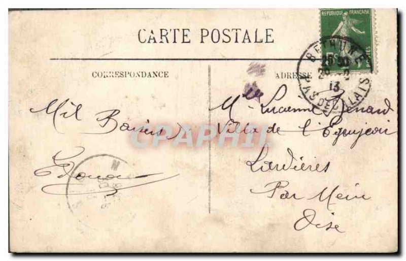 Postcard Old Bethune inside the Church