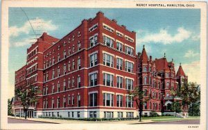 1936 Mercy Hospital Hamilton OH Ohio Postcard