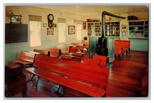 One-Room Country School Interior View Pioneer Village Minden Nebraska Postcard