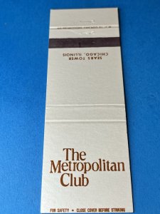 Matchbook Cover The Metropolitan Club Chicago, IL MB166