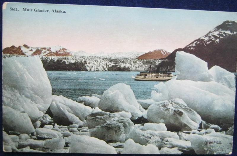 Muir Glacier Alaska Pre Linen Postcard