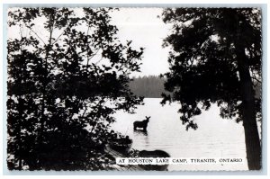 1952 Houston Lake Camp Moose View Tyranite Ontario Canada RPPC Photo Postcard 