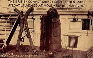 British Convict Ship Moulmein Iron Maiden Torture Macabre Weird c1910s Vintage