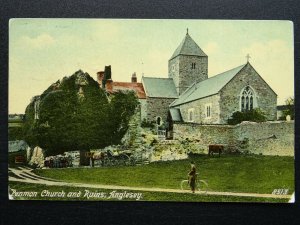 Wales Anglesey PENMON CHURCH & RUINS c1907 Postcard by British Mirror Series