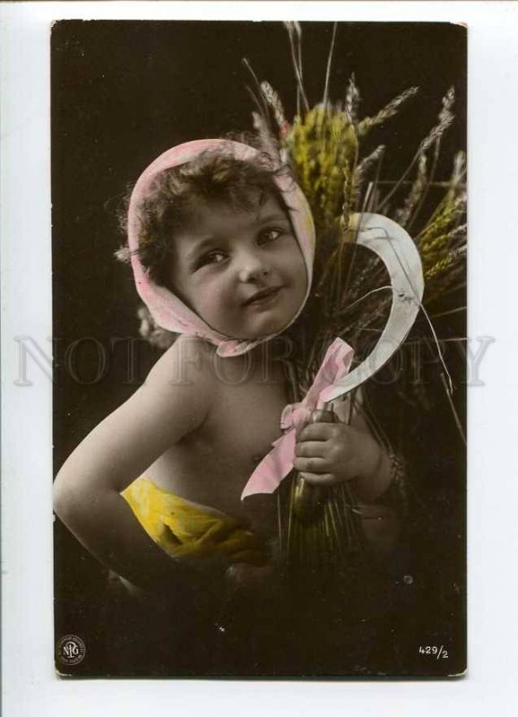 279865 NUDE Girl NYMPH Autumn vintage PHOTO NPG #429-2 PC