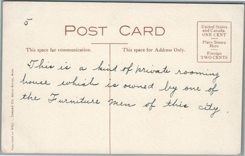 GRAND RAPIDS MI STRATFORD ARMS ANTIQUE POSTCARD
