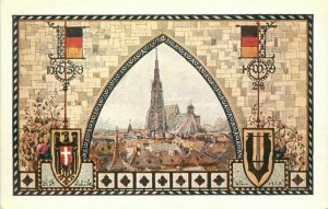 Australia Wein Stefansdom Postcard Artist impression 21-12326