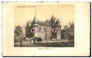 Old Postcard Old Guyenne Chateau d & # 39Olivier Cheavux Horse
