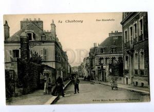 191360 FRANCE CHERBOURG Rue Montebello Vintage postcard