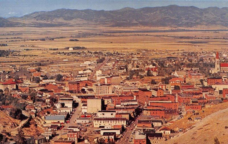 HELENA, MT  Montana           AERIAL VIEW OF THE CITY        Postcard 