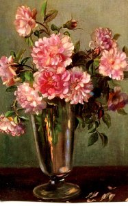 Greeting - General. Vase of Flowers
