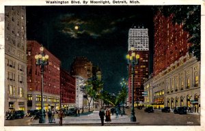 Detroit, Michigan - Washington Blvd. by Midnight - in 1931