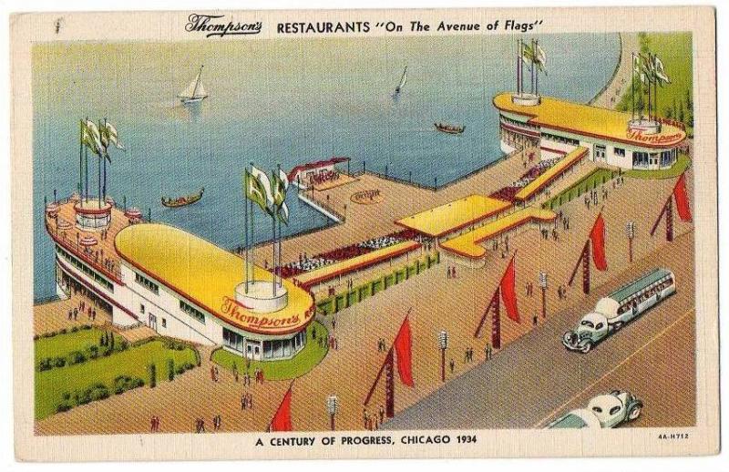 1933 Chicago Worlds Fair Exposition - Restaurants Ave of 