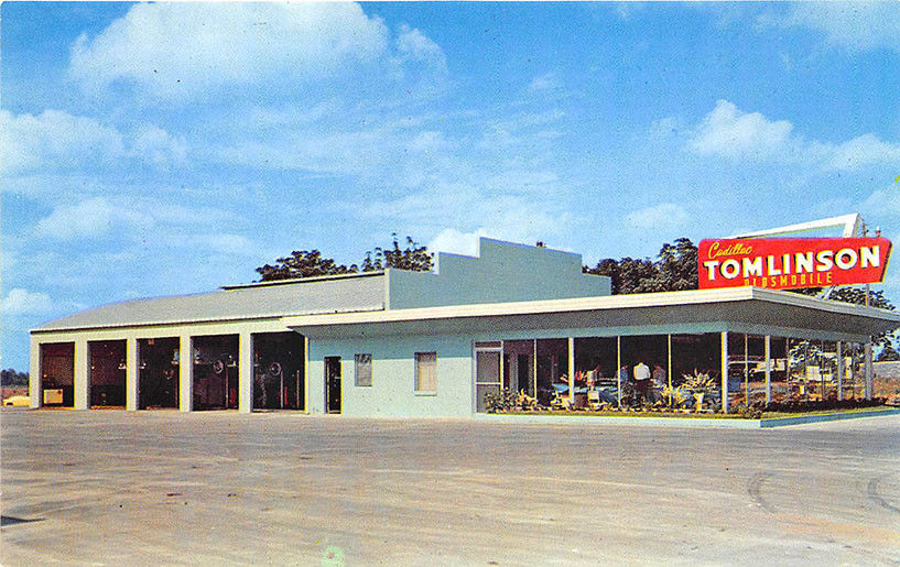 Bartow FL Tomlinson Cadillac Oldsmobile Dealership Postcard Topics