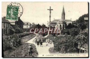 Old Postcard Cabourg Calvary and & # 39abside L & # 39Eglise