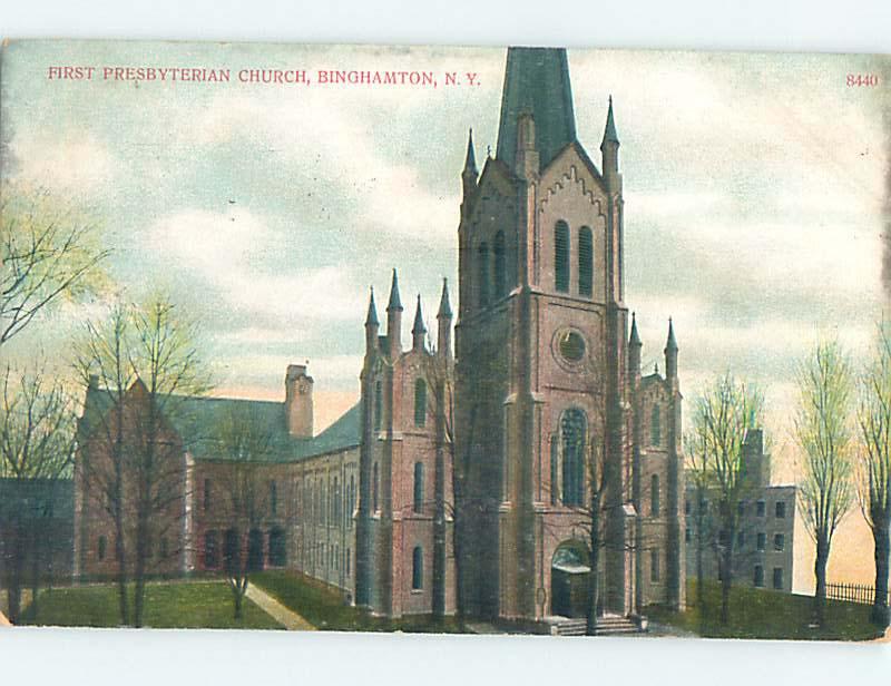 Divided-Back CHURCH SCENE Binghamton New York NY p5322