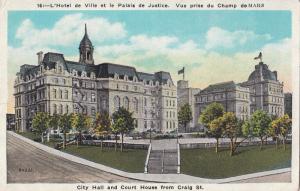 CANADA MONTREAL CITY HALL AND COURT HOUSE FROM CRAIG STREET