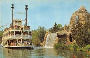 Anaheim California Mark Twain Steamboat Cascade Peak early era vintage pc Y10297