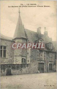 Old Postcard Le Mans House of the Poet Scarron (Old Mans)