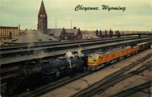 Union Pacific Railroad Depot. Gas Turbine, Cheyenne, Wyoming  Vintage Postcard