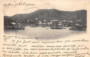 B84979 gibraltar wharf ship bateaux freetown   sierra leone