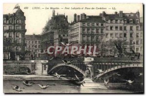 Postcard Old Lyon Gulls Pont Lafayette and Place des Cordeliers