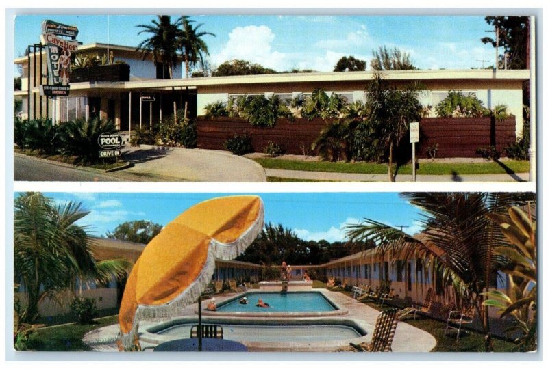 c1960 Cavalier Motel Multi-View St Petersburg Florida Vintage Unposted Postcard