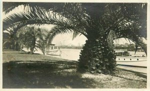 Tampa Florida 1920s Waterfront Boats RPPC Photo Postcard 21-6122