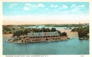 Vintage Postcard Thousand Island Yacht Club Alexandria Bay New York Santway Pub.