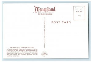 c1960's Disneyland Entrance To Tomorrowland Magic Kingdom Anaheim CA Postcard 